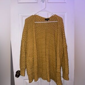 Cozy Mustard Yellow Women Cardigan